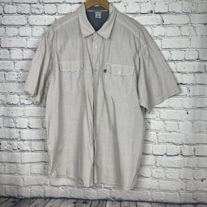 Old Navy Men's Plaid Collared Short Sleeve Button Down Shirt 100% Cotton Sz XXL